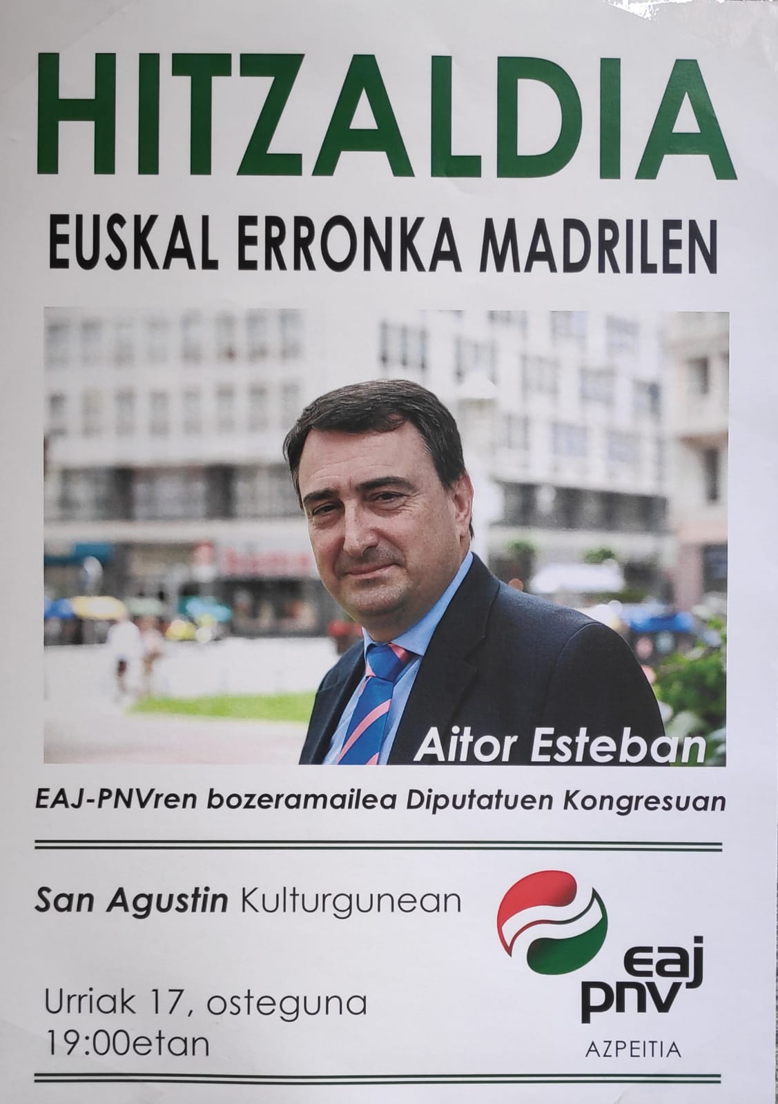 Aitor Esteban: 'Euskal erronka Madrilen'
