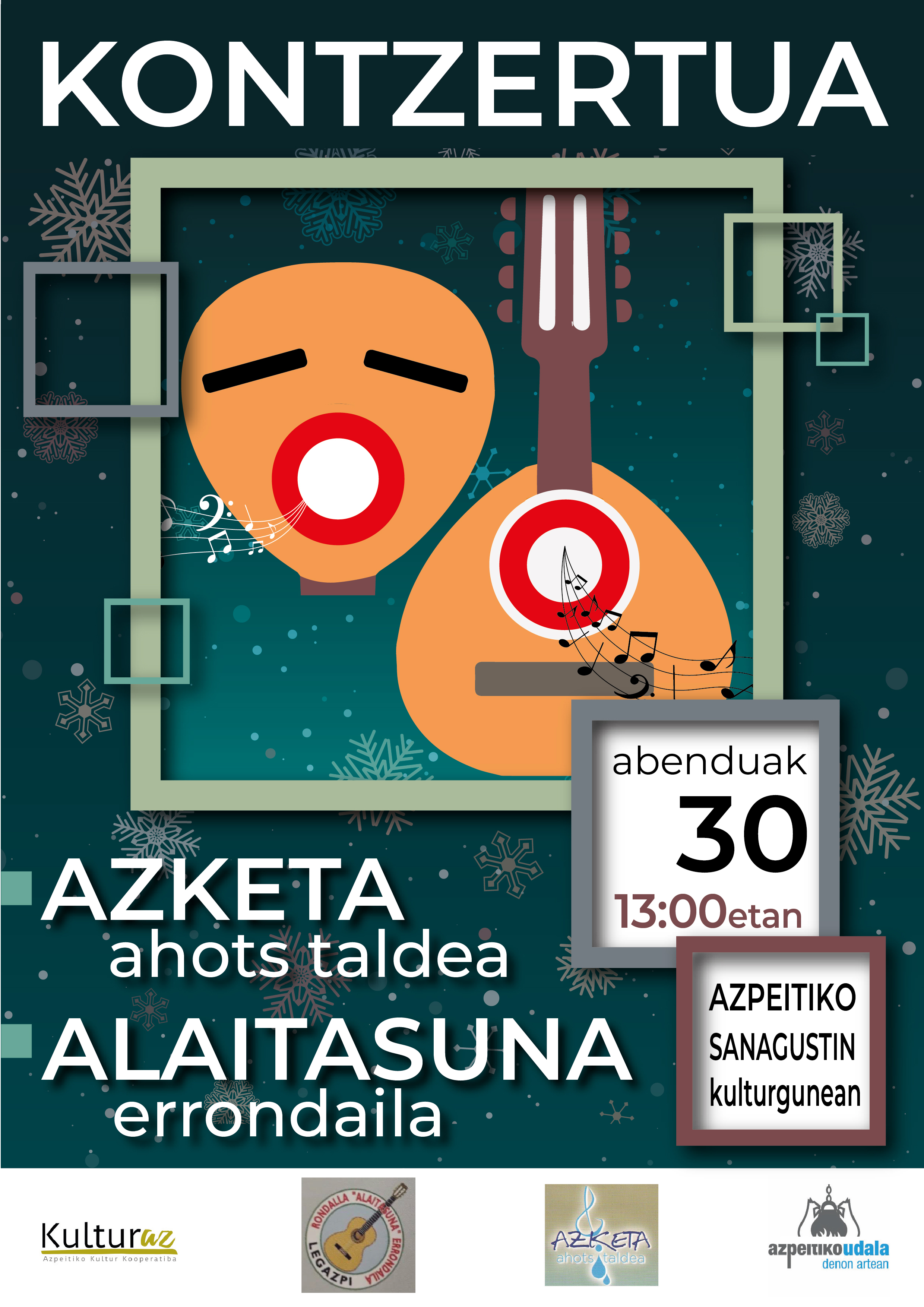 Azketa Ahots Taldea eta Legazpiko Alaitasuna errondailaren kontzertua Azketa Ahots Taldea eta Legazpiko Alaitasuna errondailaren kontzertua