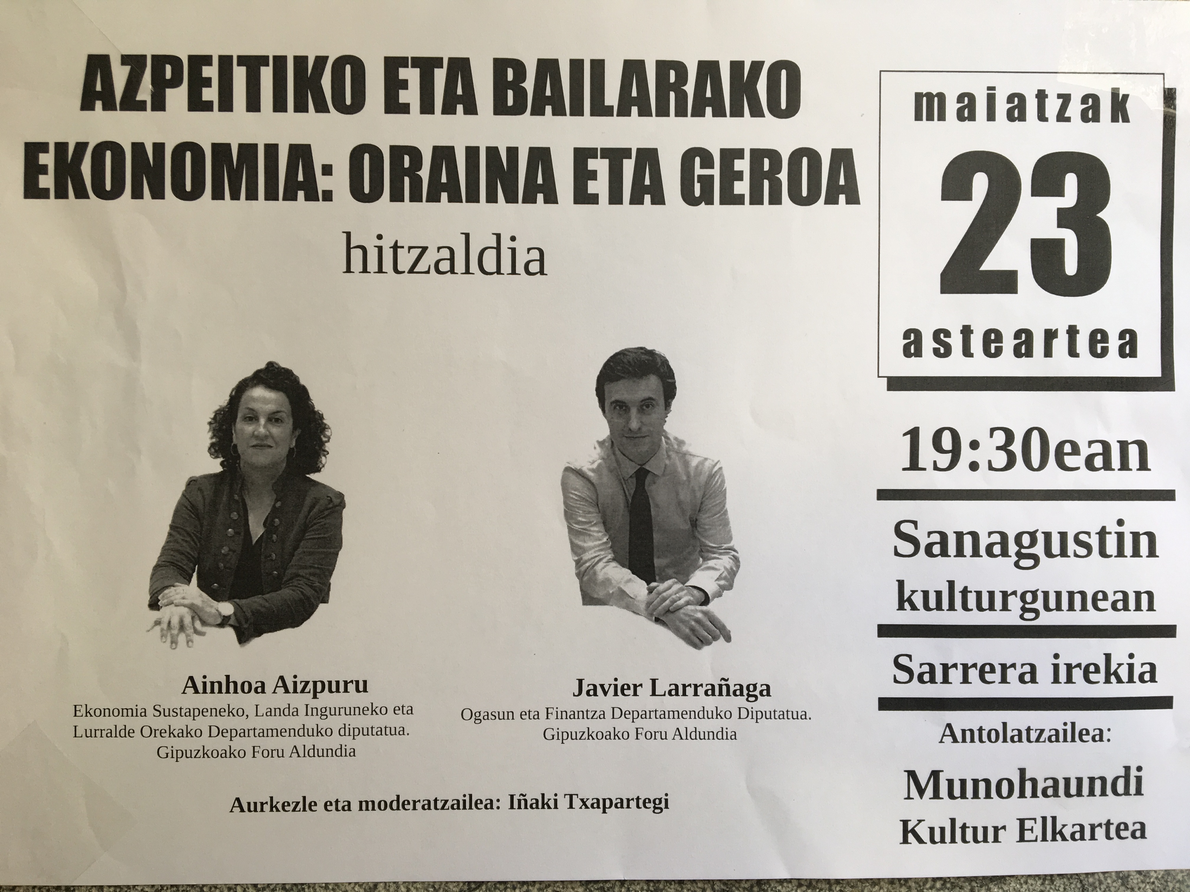 Azpeitiko eta bailarako ekonomia: oraina eta geroa