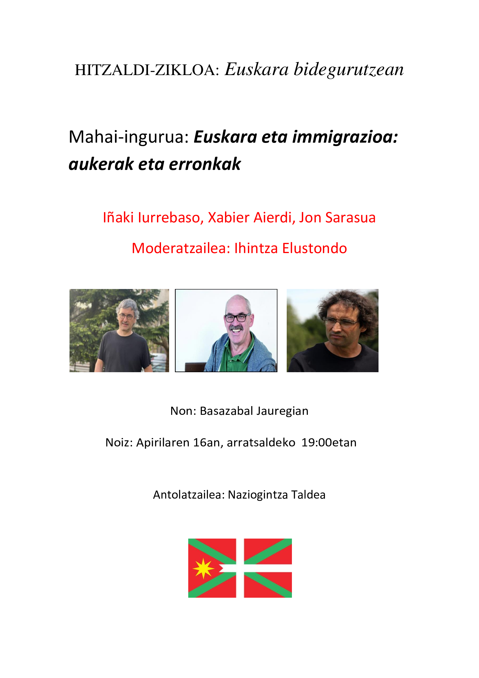 EUSKARA ETA IMMIGRAZIOA: AUKERAK ETA ERRONKAK