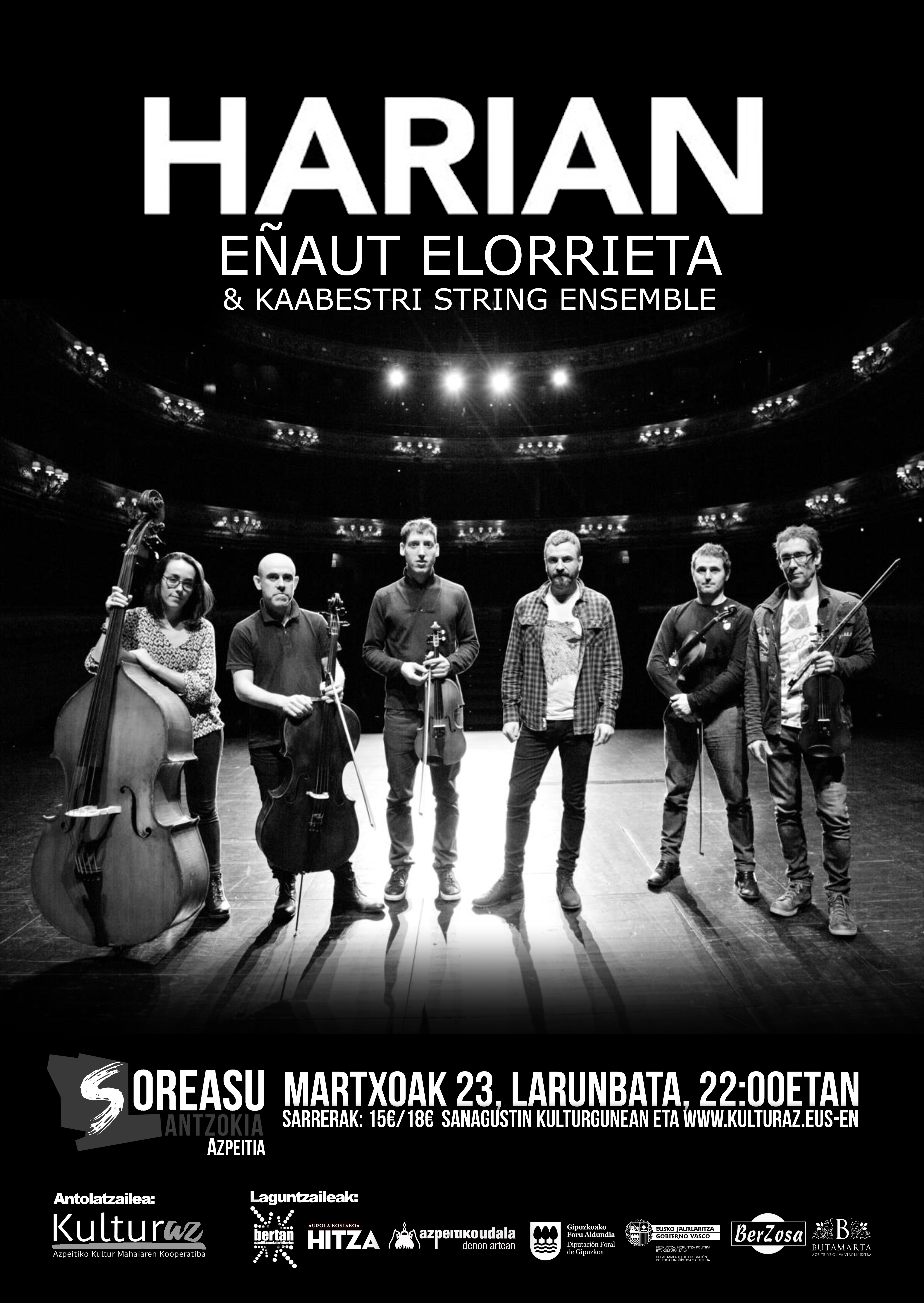 Harian: Eñaut Elorrieta & Kaabestri String Ensemble Harian: Eñaut Elorrieta & Kaabestri String Ensemble