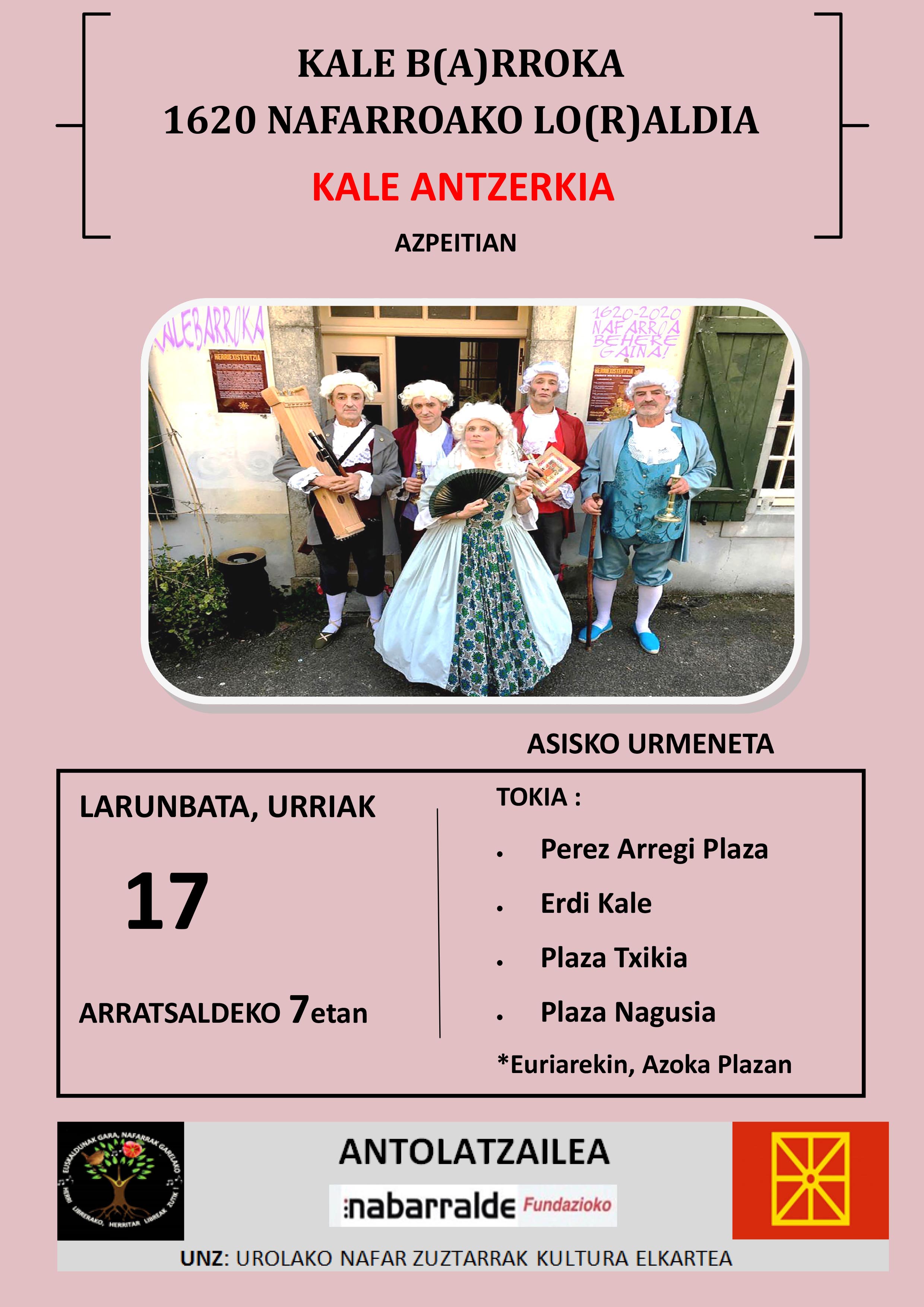 Kale Antzerkia: KALE B(A)RROKA - 1620 NAFARROAKO LO(R)ALDIA Kale Antzerkia: KALE B(A)RROKA - 1620 NAFARROAKO LO(R)ALDIA