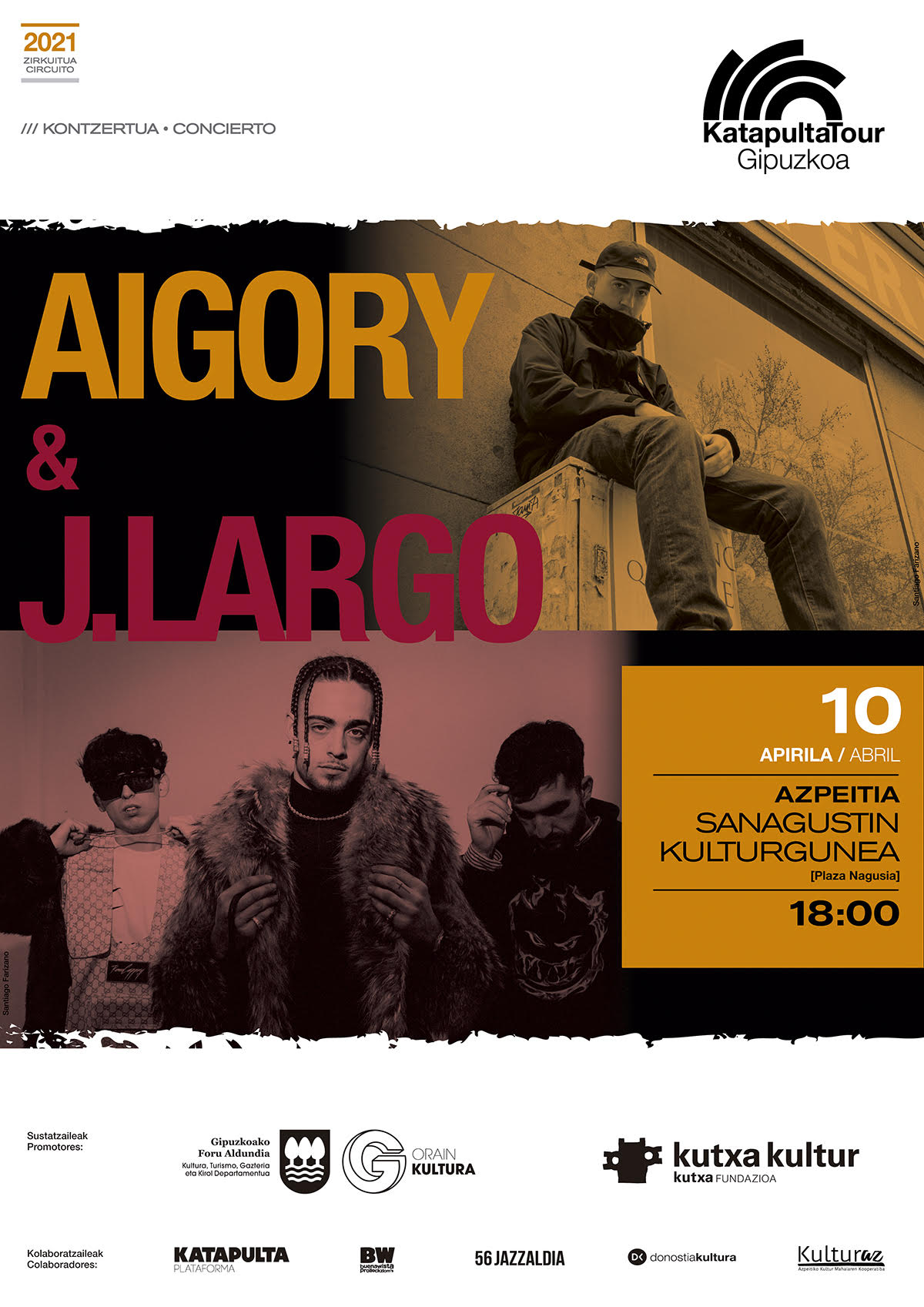 Kontzertua: AIGORY + J LARGO (sarrerak agortuta) Kontzertua: AIGORY + J LARGO (sarrerak agortuta)
