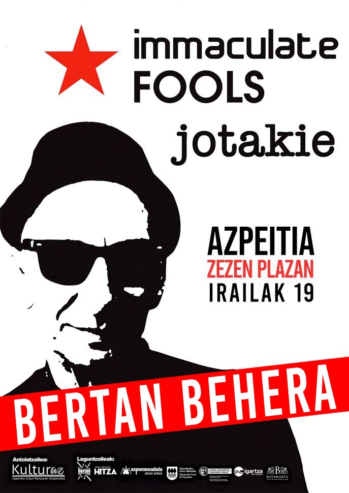 Kontzertua: IMMACULATE FOOLS + JOTAKIE (bertan behera) Kontzertua: IMMACULATE FOOLS + JOTAKIE (bertan behera)