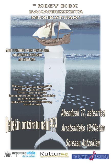 'Moby-Dick. Bakarrizketa musikatuak' ikuskizuna