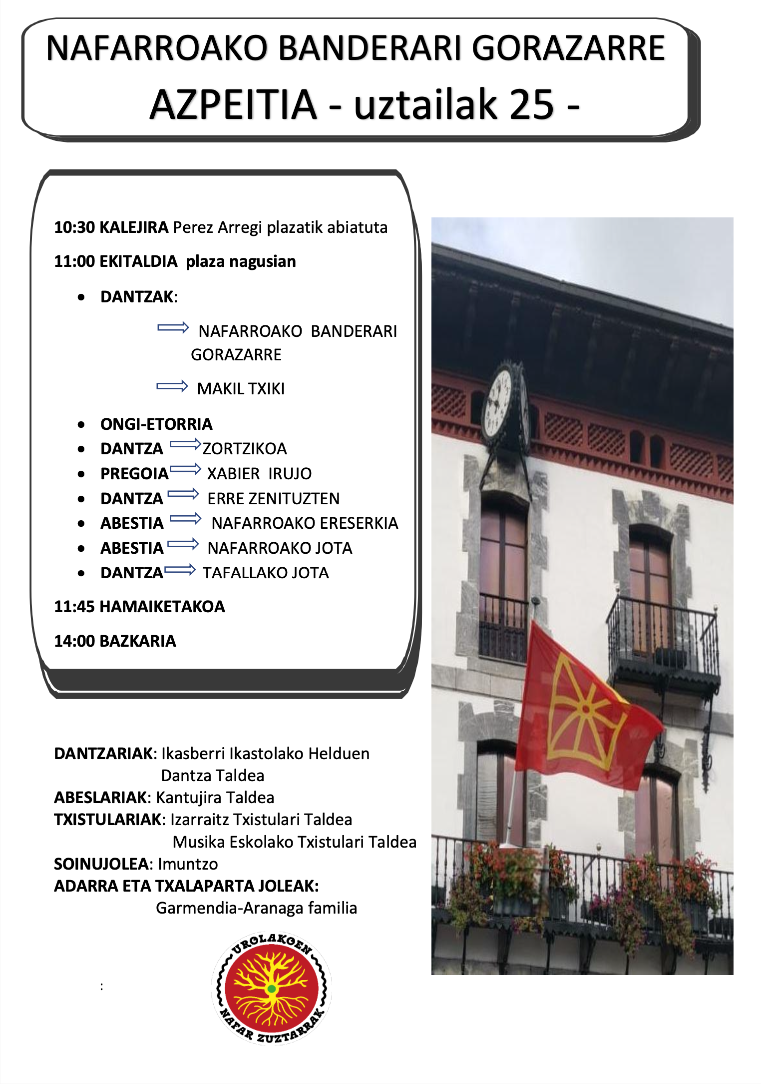 NAFARROAKO BANDERARI GORAZARRE NAFARROAKO BANDERARI GORAZARRE