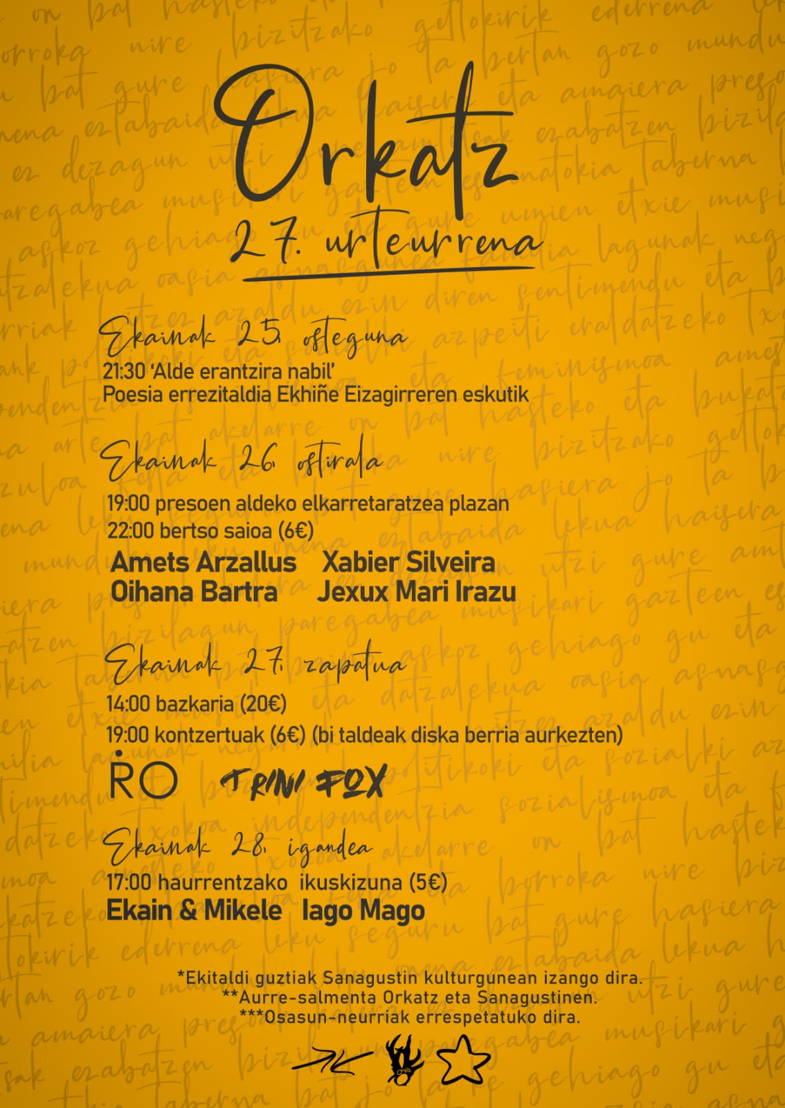 ORKATZ 27. urteurrena ORKATZ 27. urteurrena