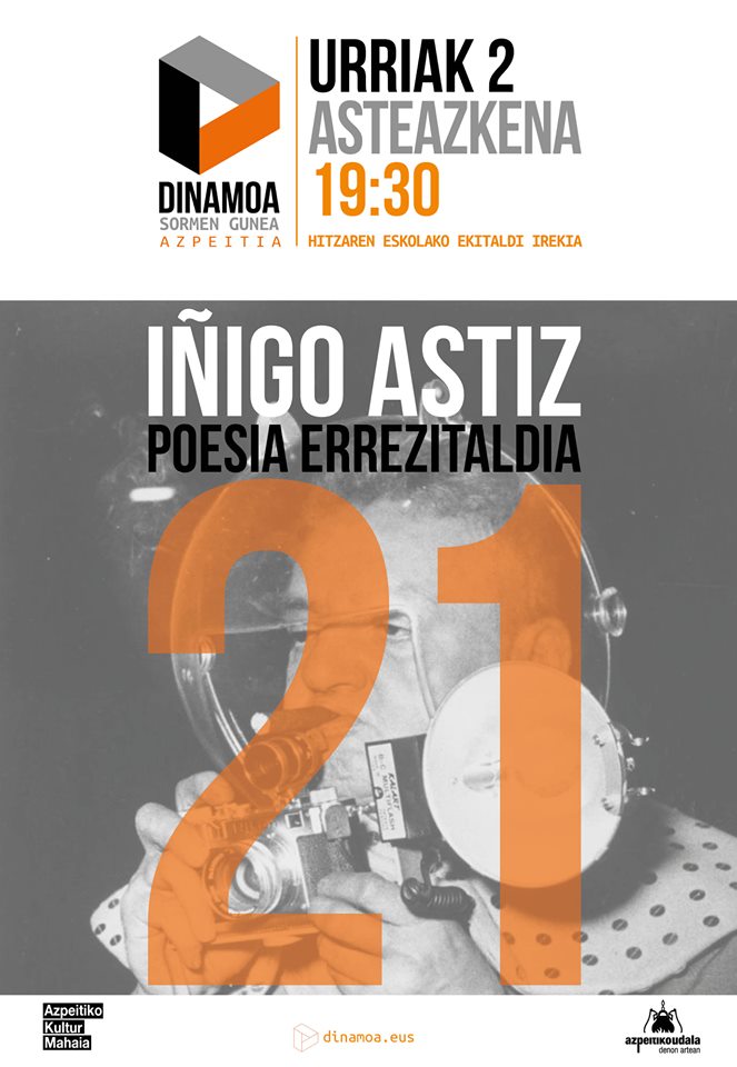 Poesia Errezitaldia: Iñigo Astiz Poesia Errezitaldia: Iñigo Astiz