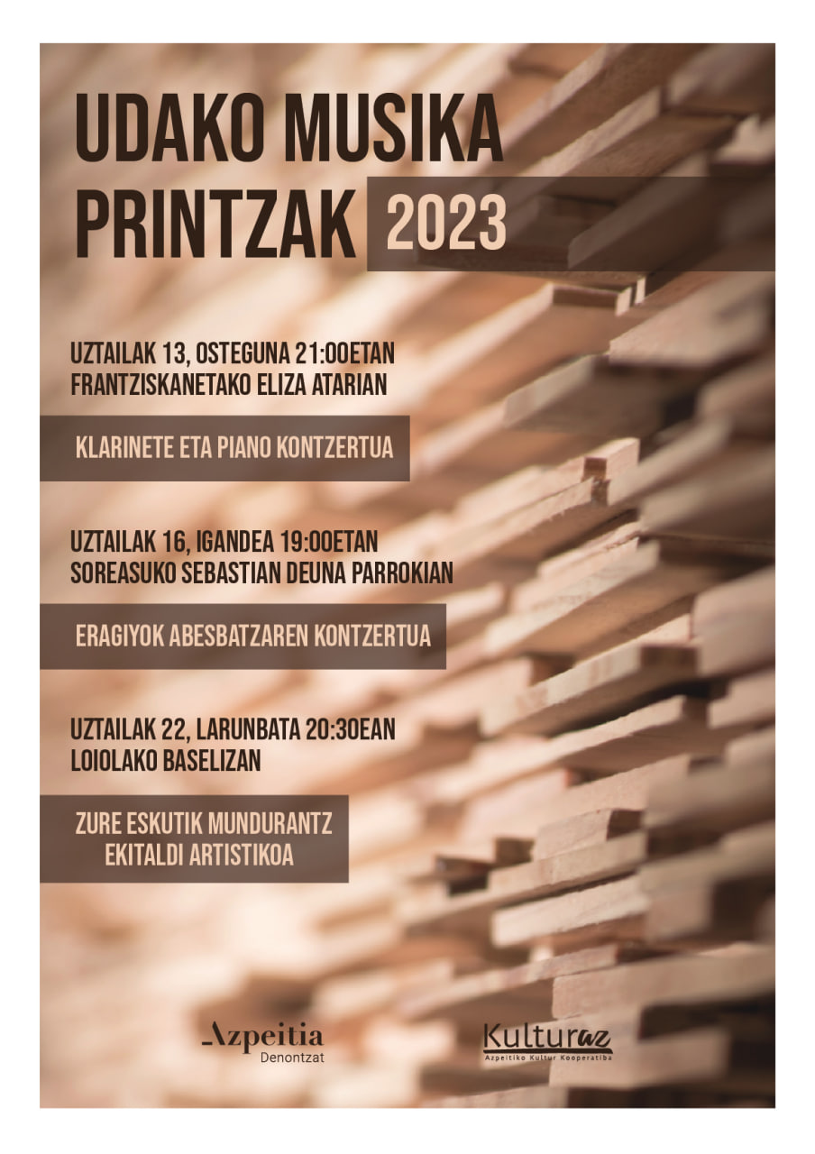 UDAKO MUSIKA PRINTZAK | KLARINETE ETA PIANOA UDAKO MUSIKA PRINTZAK | KLARINETE ETA PIANOA