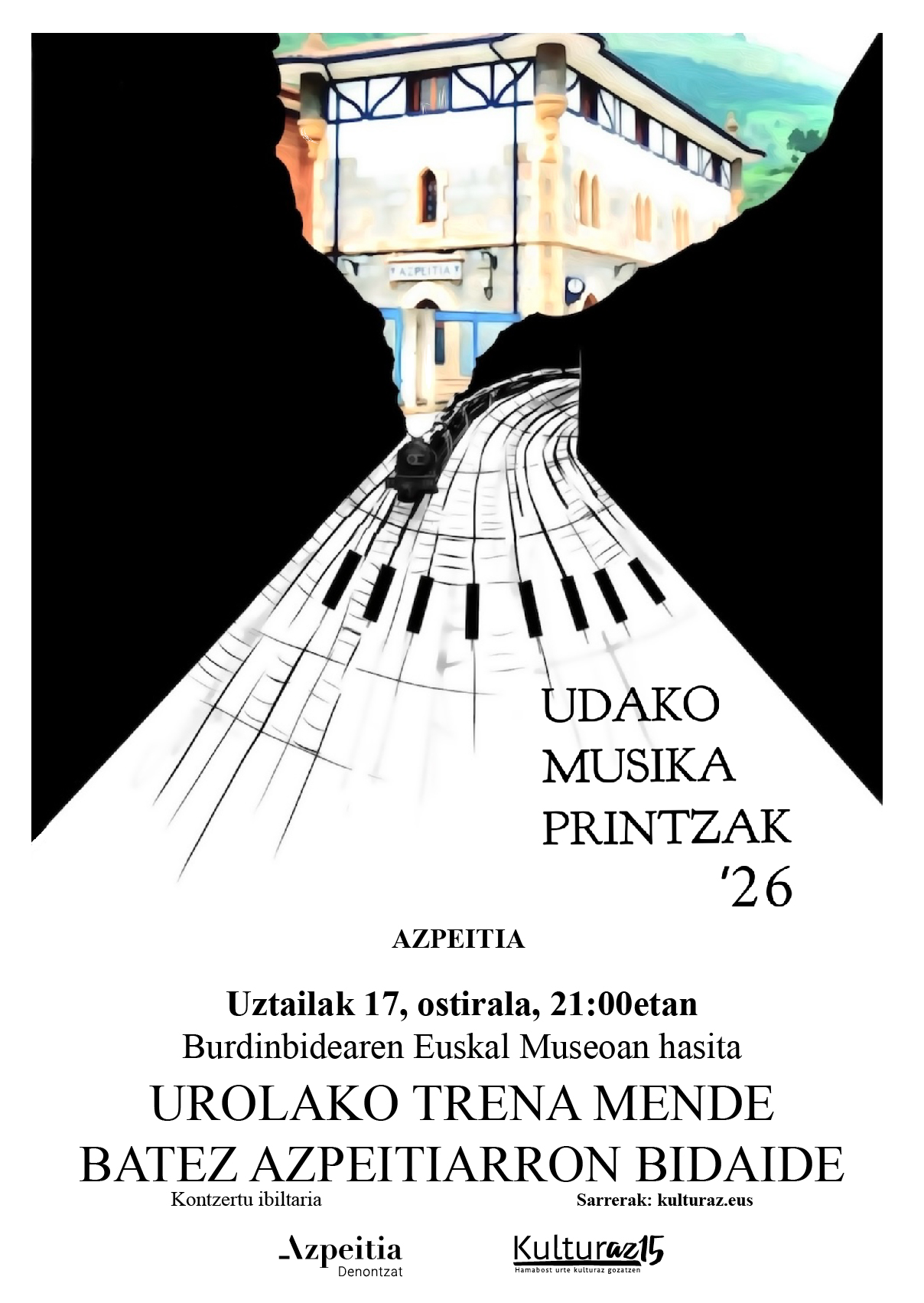 UDAKO MUSIKA PRINTZAK | UROLAKO TRENA, MENDE BATEZ AZPEITIARRON BIDAIDE
