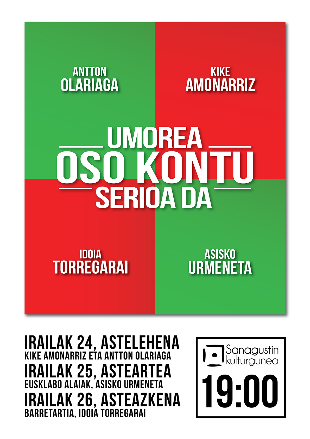 Umorea oso kontu serioa da: Asisko Urmeneta