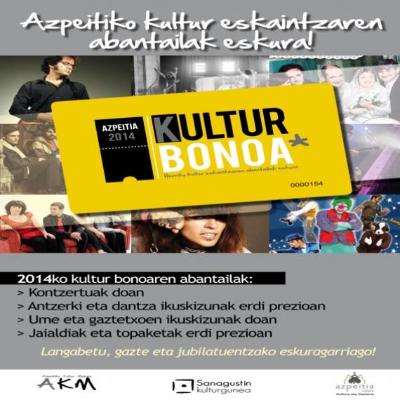 Kulturzaleen aldeko apustua egingo dugu 2014an kultur bonoarekin jarraituz Kulturzaleen aldeko apustua egingo dugu 2014an kultur bonoarekin jarraituz