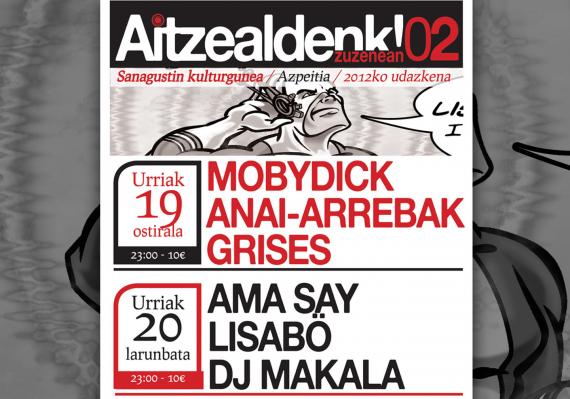 Aitzealdenk! Zuzenean 02 musika jaialdia aurkezten dizuegu Aitzealdenk! Zuzenean 02 musika jaialdia aurkezten dizuegu