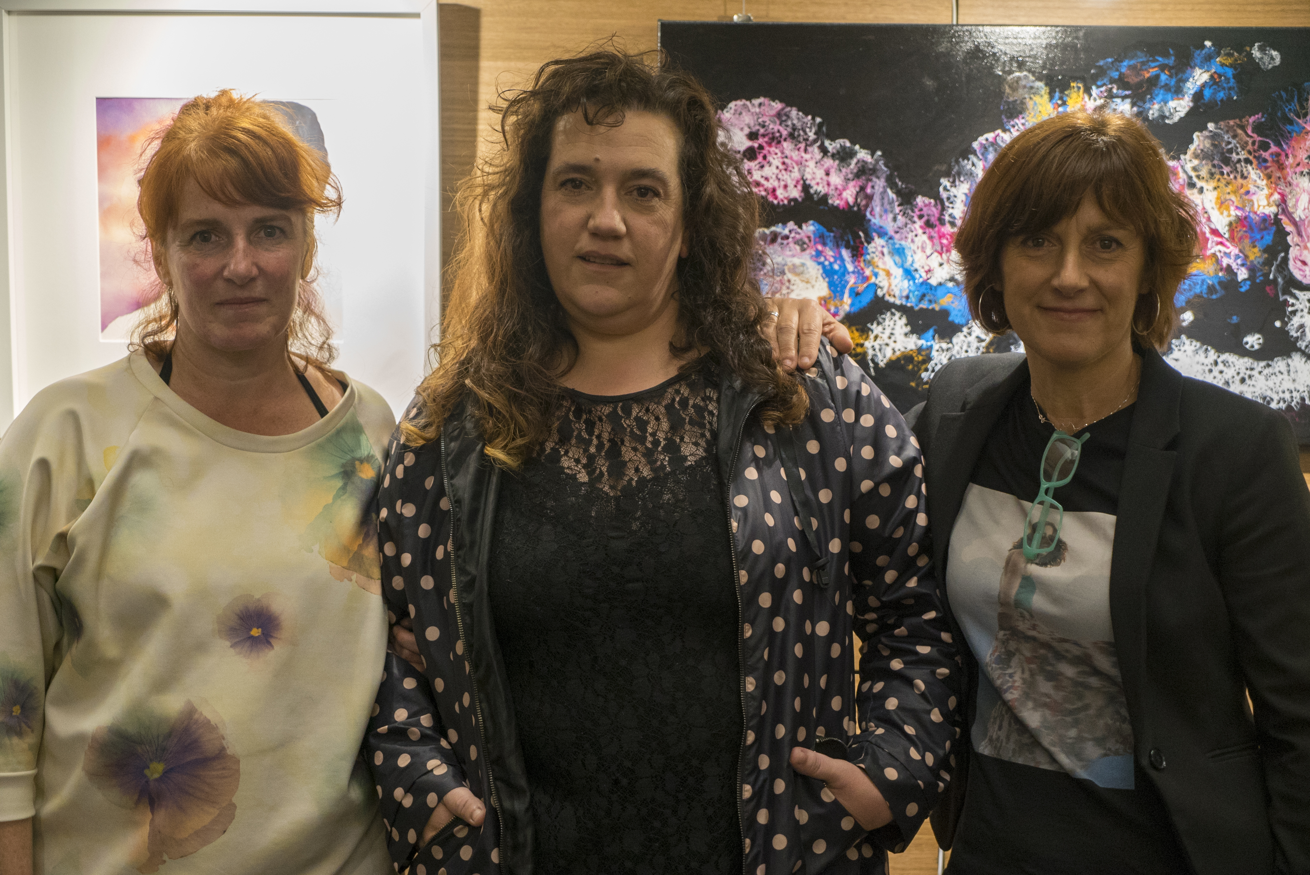 Eva Serna, Izaskun Bravo, Idoia Leonet eta Olatz Lasak egindako koadroak ikusgai Sanagustinen Eva Serna, Izaskun Bravo, Idoia Leonet eta Olatz Lasak egindako koadroak ikusgai Sanagustinen